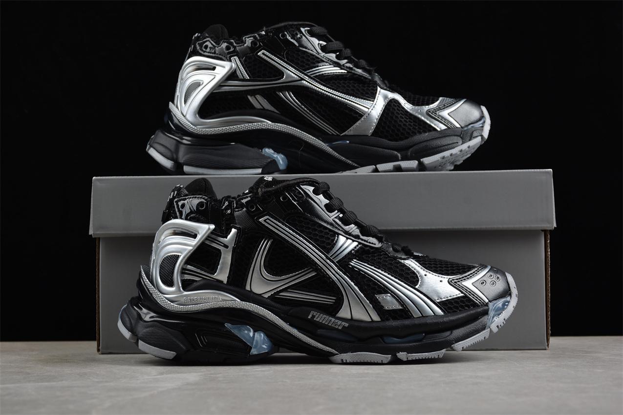 Balenciaga Runner "Black/Silver" фото № 9
