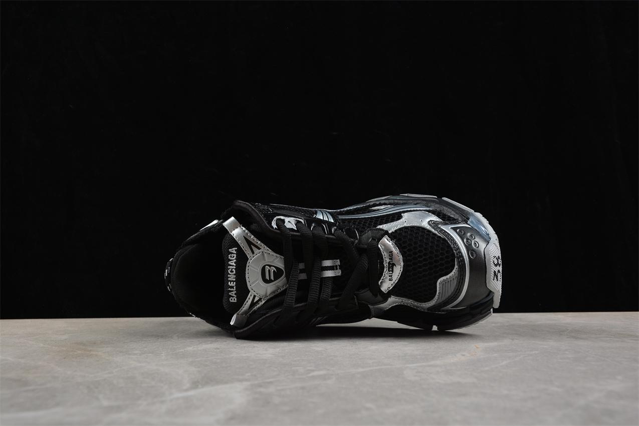 Balenciaga Runner "Black/Silver" фото № 3