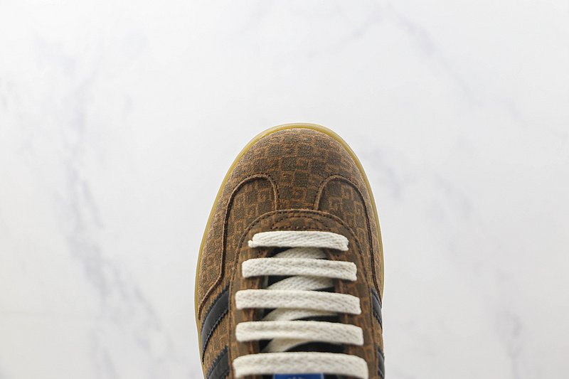 Adidas x Gucci Gazelle "Beige/Black/Monogram" фото № 4