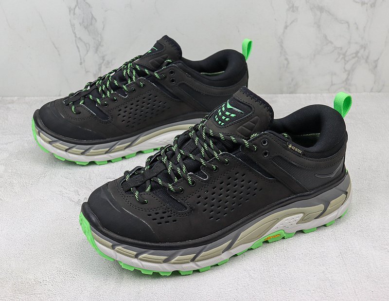 Hoka One One Tor Ultra Low "Black/Neon Green" фото № 5