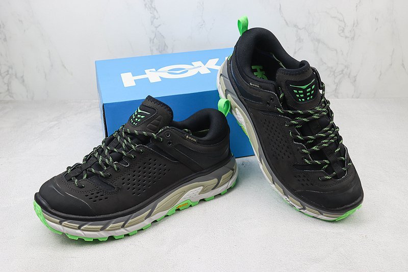 Hoka One One Tor Ultra Low "Black/Neon Green" фото № 7