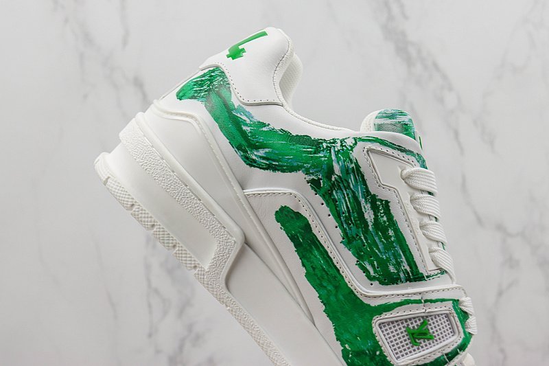 Louis Vuitton LV Trainer 2021 Low "White Green 5" фото № 4