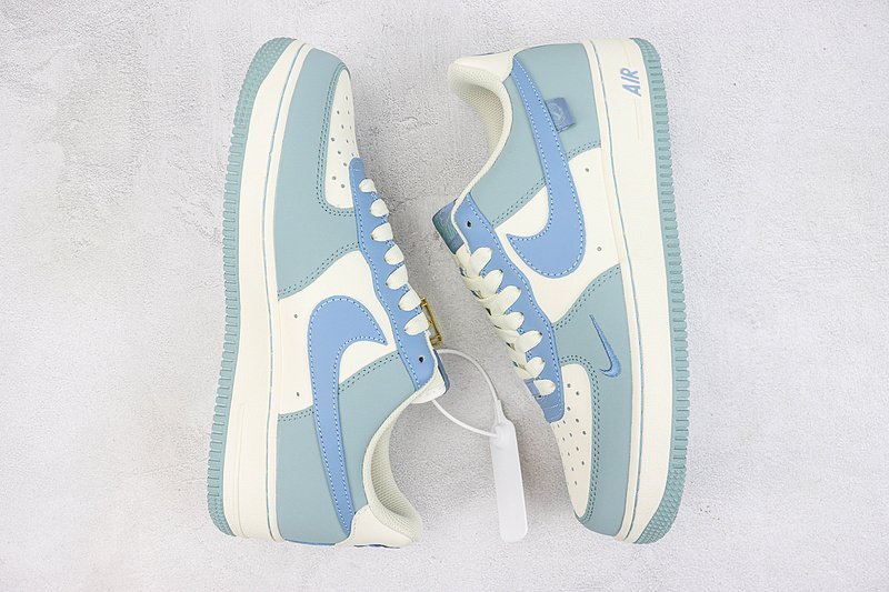 Nike Air Force 1 Low "Haze Blue/Off White/Mini-Swoosh" фото № 7
