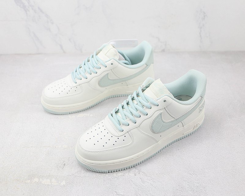 Nike Air Force 1 Low "White/Beige/Blue" фото № 5
