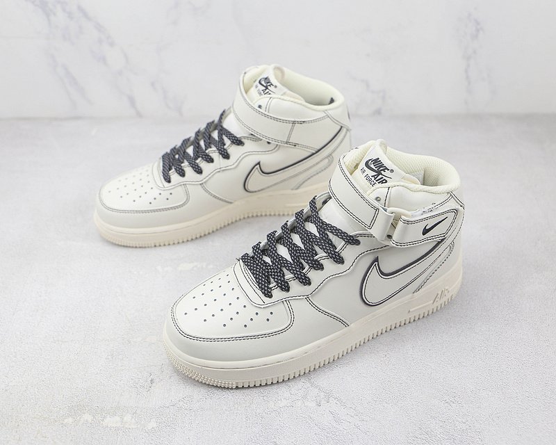 Nike Air Force 1 Mid "Cream White/Dark Grey" фото № 5