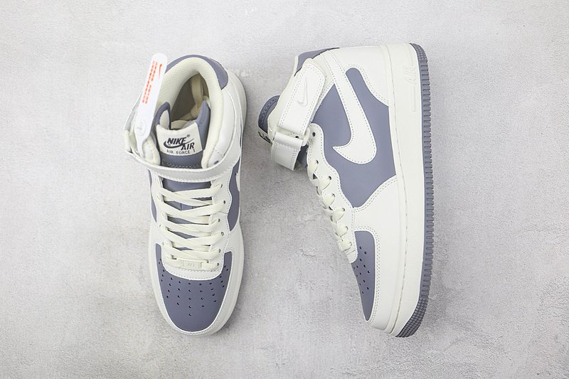 Nike Air Force 1 Mid "Off White/Silver Gray" фото № 6