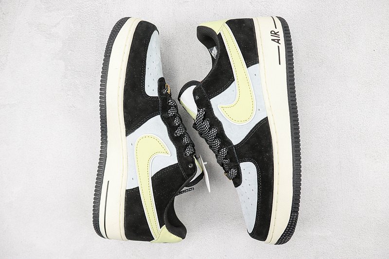 Nike Air Force 1 Low "Black/Neon Yellow Swoosh" фото № 7