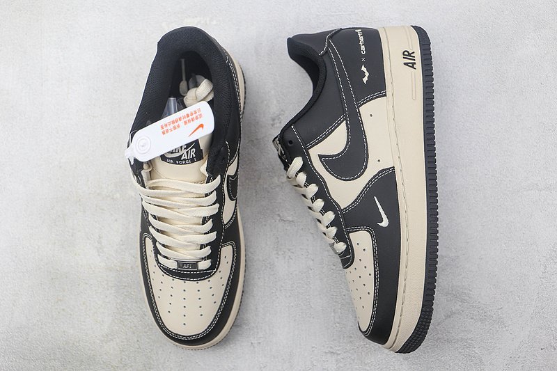 Carhatt x Nike Air Force 1 07 Low "Black/White" фото № 7