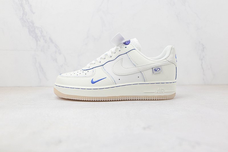 Nike Air Force 1 07 Low "Cream White/Navy Blue Swoosh" фото № 2