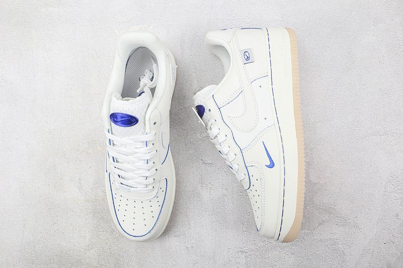Nike Air Force 1 07 Low "Cream White/Navy Blue Swoosh" фото № 7