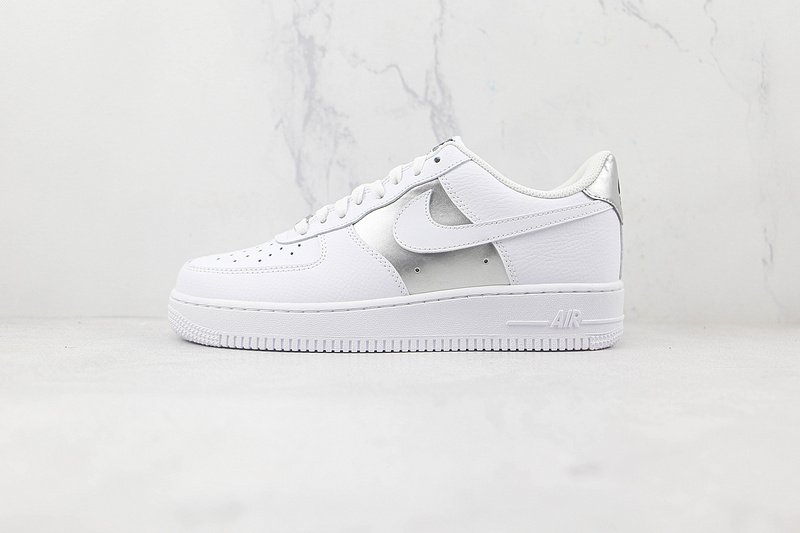Nike Air Force 1 Low "White/Silver" фото № 2