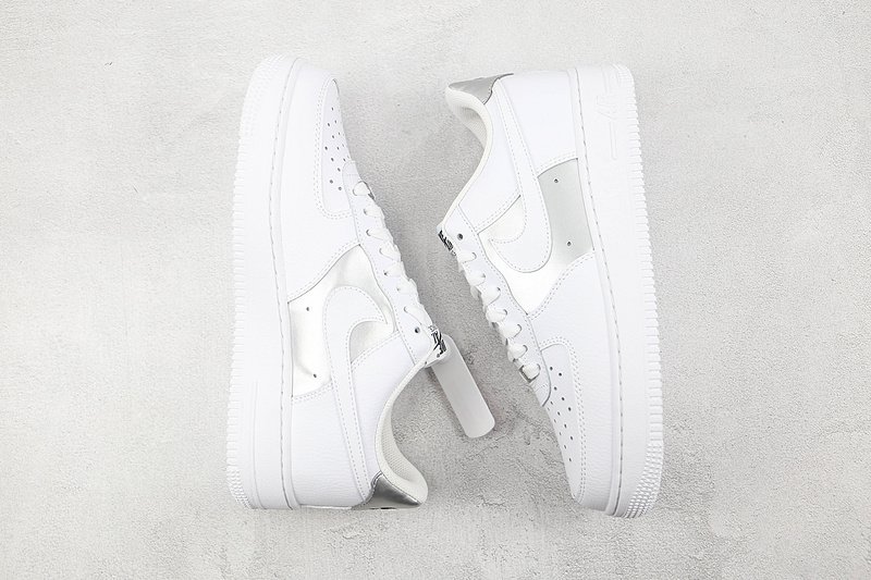 Nike Air Force 1 Low "White/Silver" фото № 6