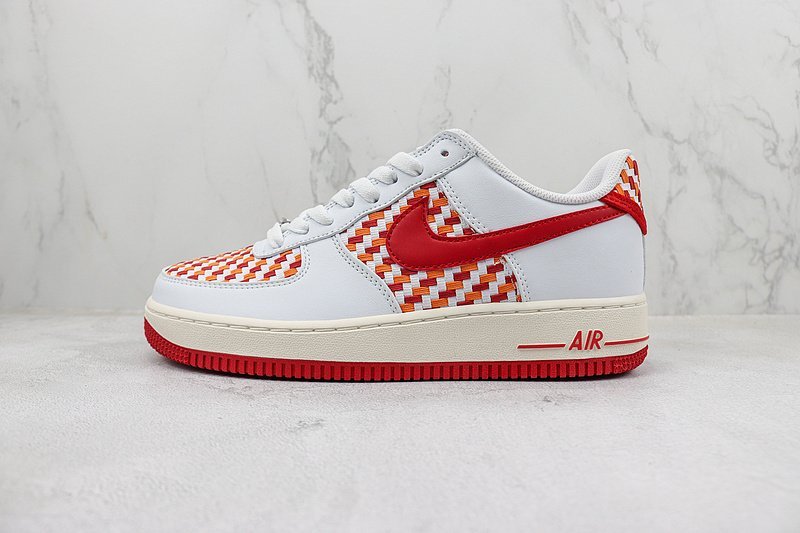 Nike Air Force 1 Low "White/Red/Orange" фото № 2