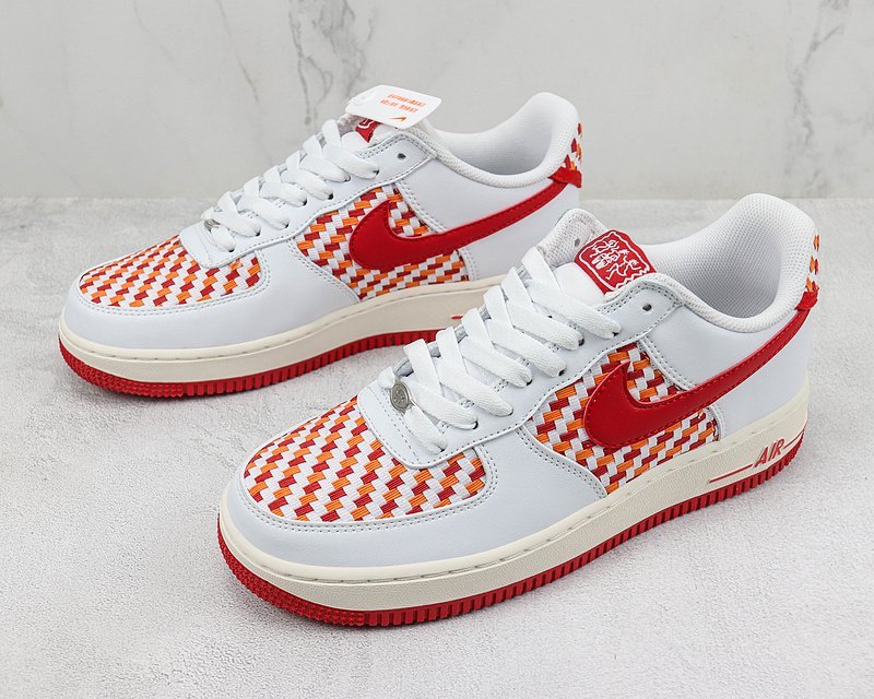 Nike Air Force 1 Low "White/Red/Orange" фото № 5