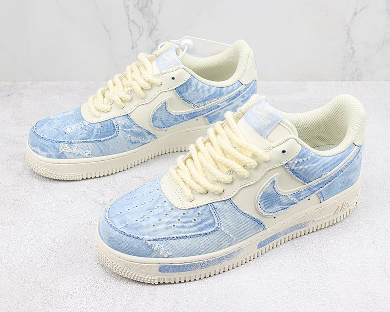 Nike Air Force 1 Low "Denim Hole Silk" фото № 5
