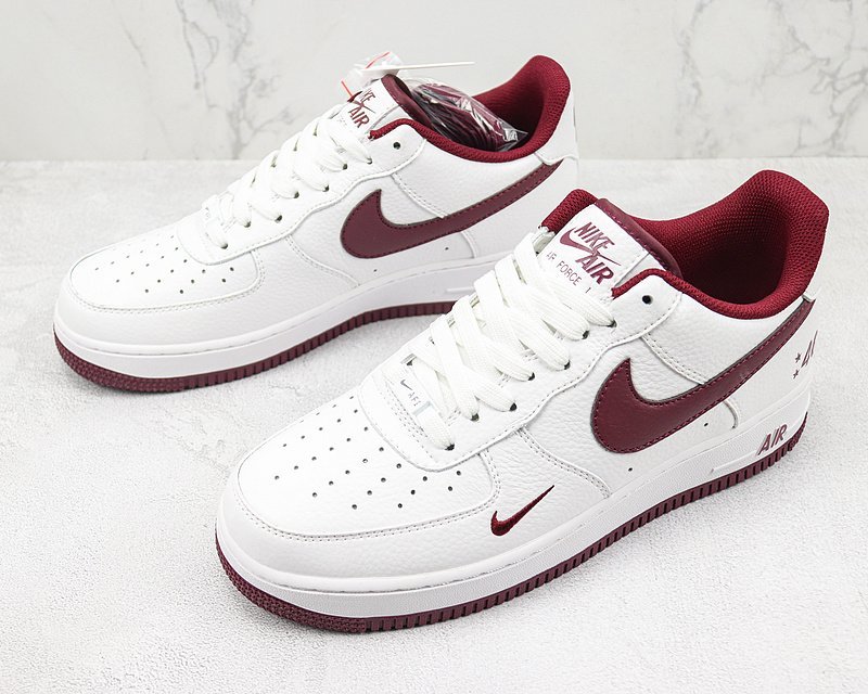Nike Air Force 1 Low "40th Anniversary/White/Dark Red" фото № 5
