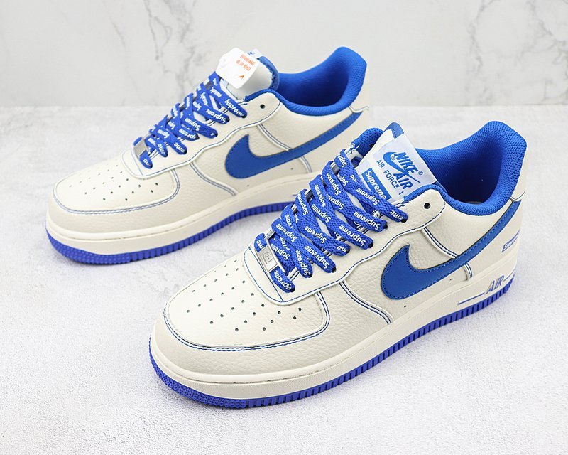 Supreme x Nike Air Force 1 Low "Beige/Royal Blue" фото № 5