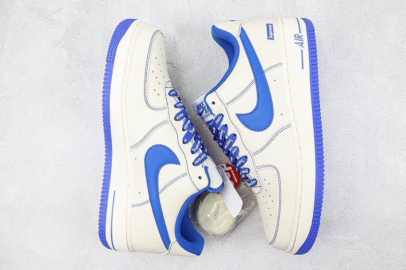 Supreme x Nike Air Force 1 Low "Beige/Royal Blue" фото № 6