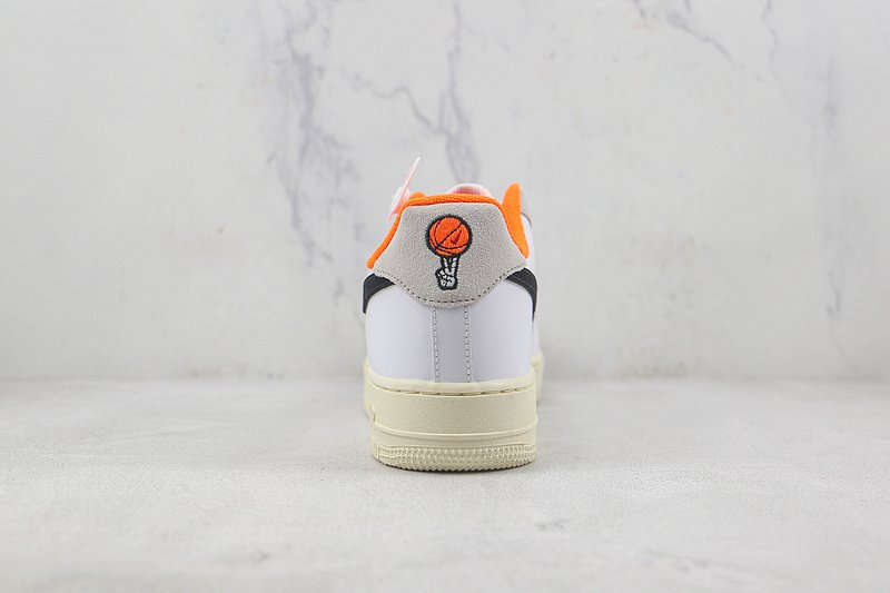 Nike Air Force 1 Low "Hoops White/Orange" фото № 9