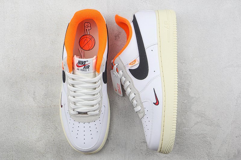 Nike Air Force 1 Low "Hoops White/Orange" фото № 6
