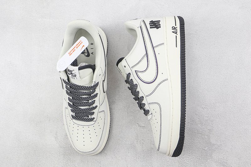 Undefeated x Nike Air Force 1 "Beige/Black 3M" фото № 6