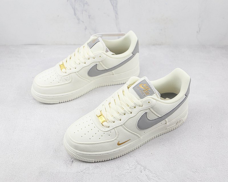 Nike Air Force 1 Low "White/Cadet Grey/Gold Mini-Swoosh" фото № 5