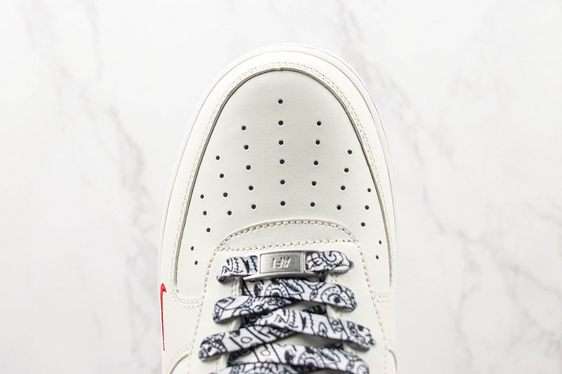 Nike Air Force 1 Low "White/Grey/Red/Gold" фото № 4