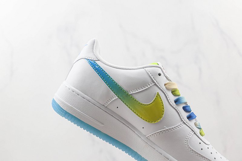 Nike Air Force 1 Low "White/Navy Blue/Yellow Gradient" фото № 3