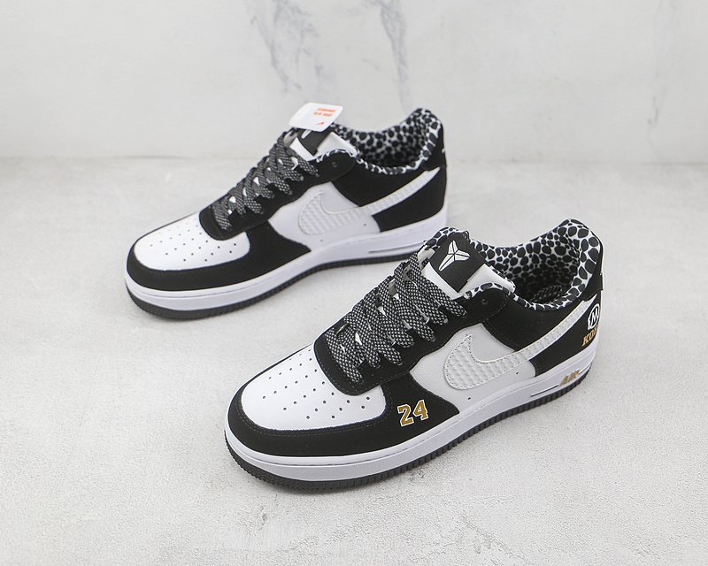 Nike Air Force 1 Low "Kobe White/Black/Metallic Gold" фото № 5