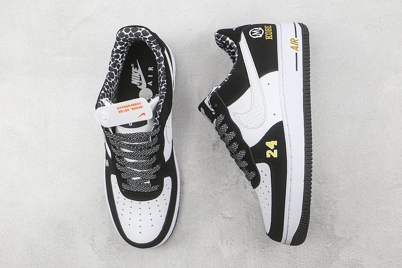 Nike Air Force 1 Low "Kobe White/Black/Metallic Gold" фото № 6