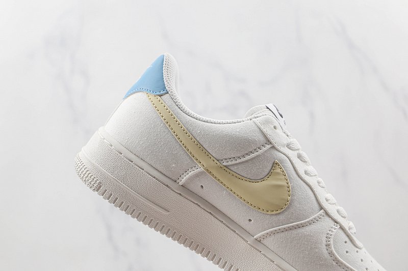 Nike Air Force 1 Low "Rice White/Navy Blue/Sand Yellow" фото № 3