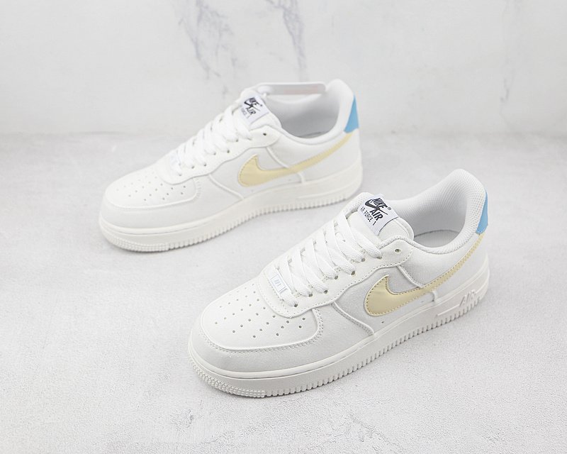 Nike Air Force 1 Low "Rice White/Navy Blue/Sand Yellow" фото № 5
