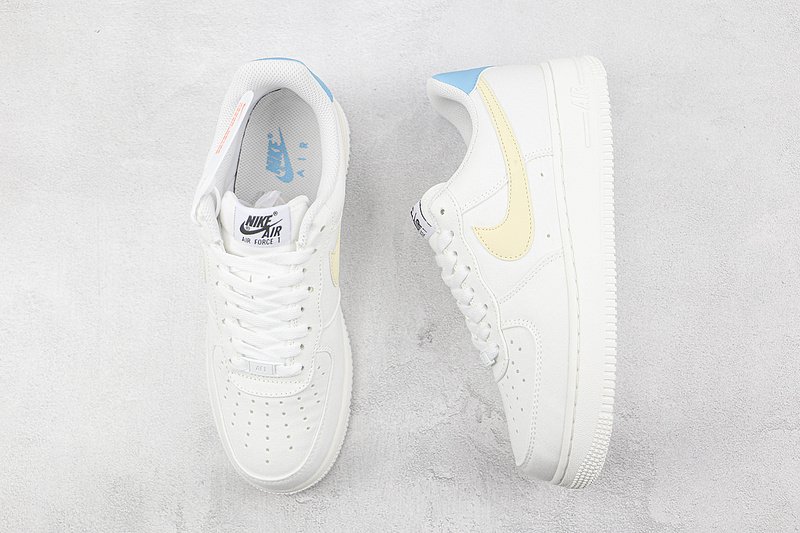 Nike Air Force 1 Low "Rice White/Navy Blue/Sand Yellow" фото № 6
