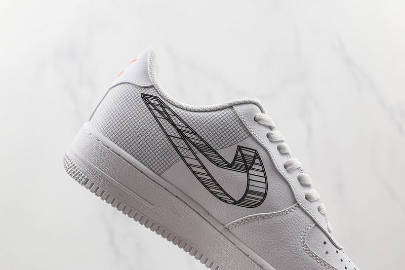 Nike Air Force 1 Low "White/3D Swoosh" фото № 3