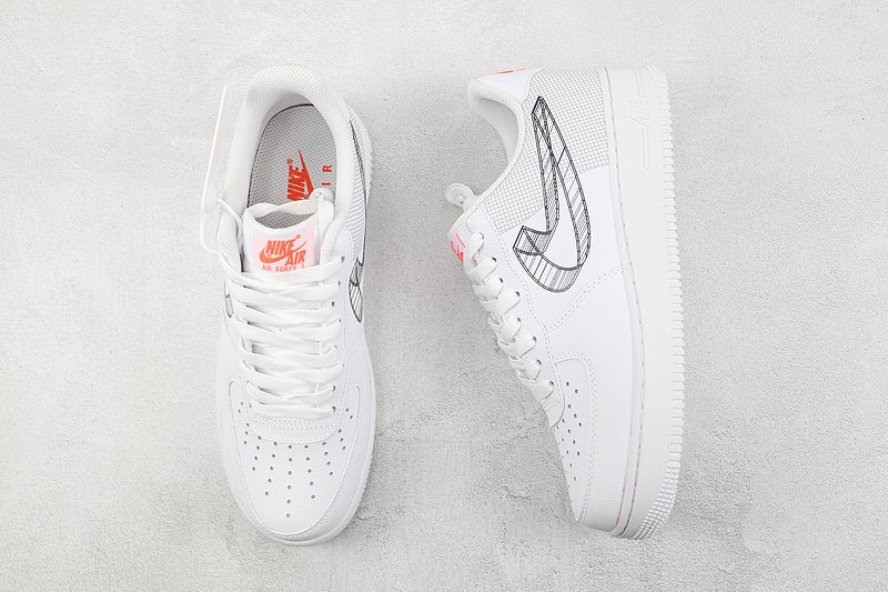 Nike Air Force 1 Low "White/3D Swoosh" фото № 6