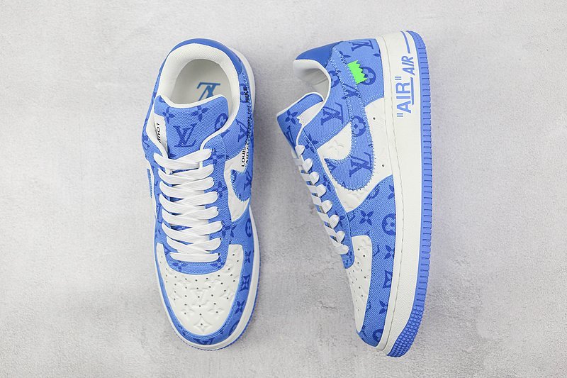 Louis Vuitton x Nike Air Force 1 Low "Blue/White" фото № 7