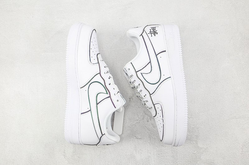 Stussy x Nike Air Force 1 07 Low "White/Black" фото № 6