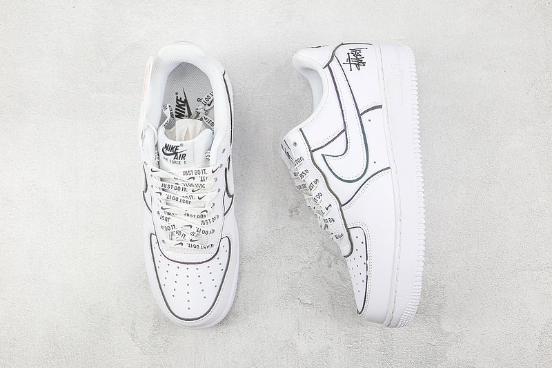 Stussy x Nike Air Force 1 07 Low "White/Black" фото № 7