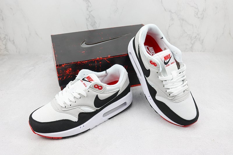 Nike Air Max 1 "Core Black/Grey/Red Foot" фото № 7