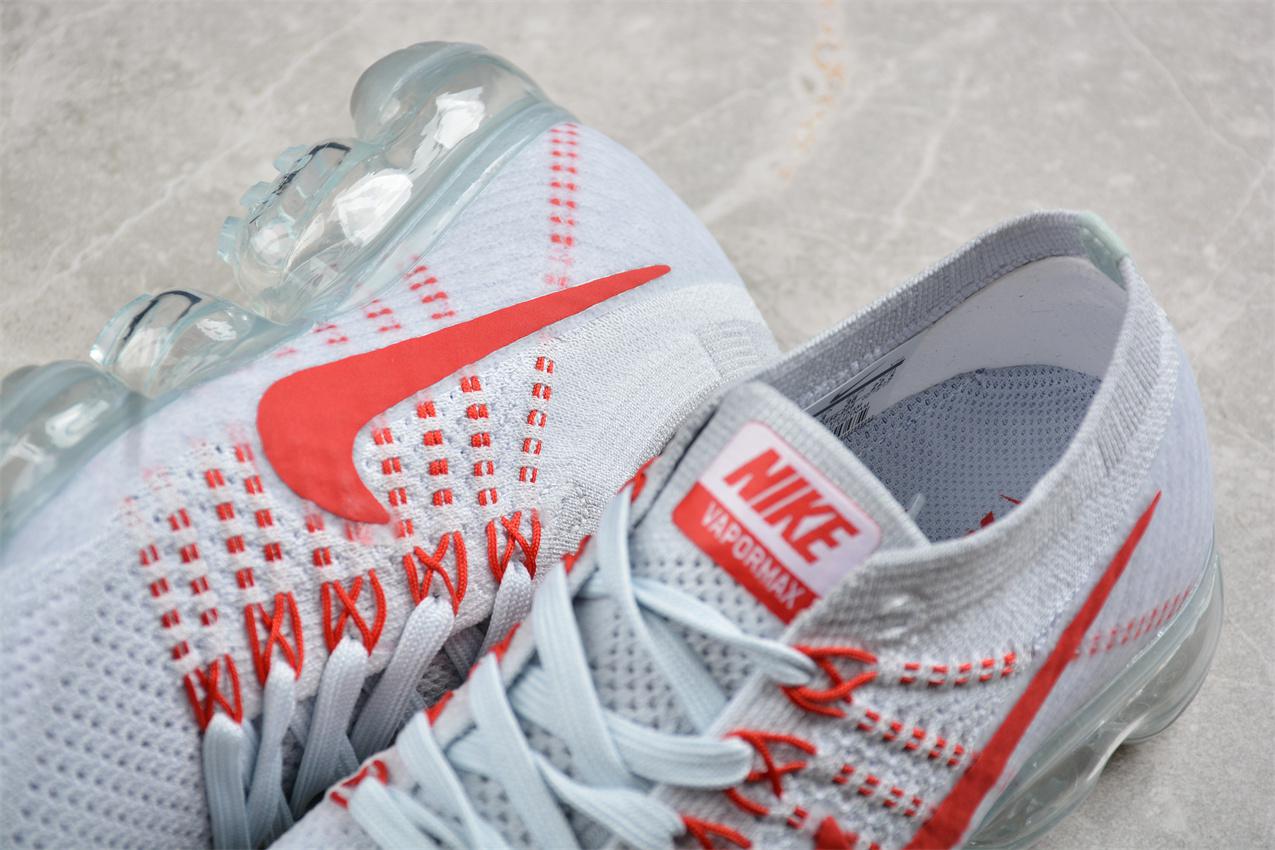Nike Air VaporMax “Pure Platinum-University Red” фото № 7