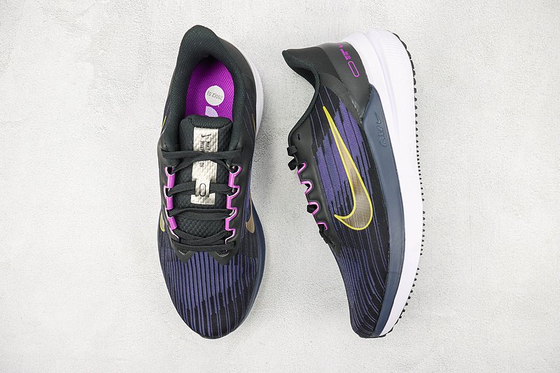 Nike Air Zoom Winflo 9 "Black/Gold Suede/Blackened Blue" фото № 6