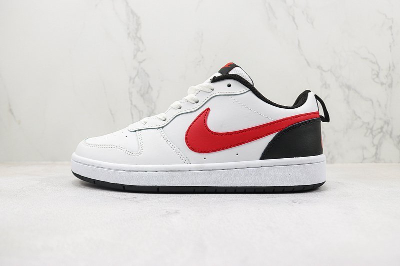 Nike Court Borough Low 2 "White/University Red/Black" фото № 2