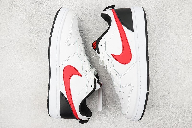 Nike Court Borough Low 2 "White/University Red/Black" фото № 7