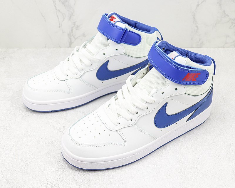 Nike Court Borough Mid 2 "White/Deep Royal Blue" фото № 5