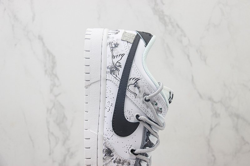 Nike Dunk Low "White Stork/Black Swoosh" фото № 3