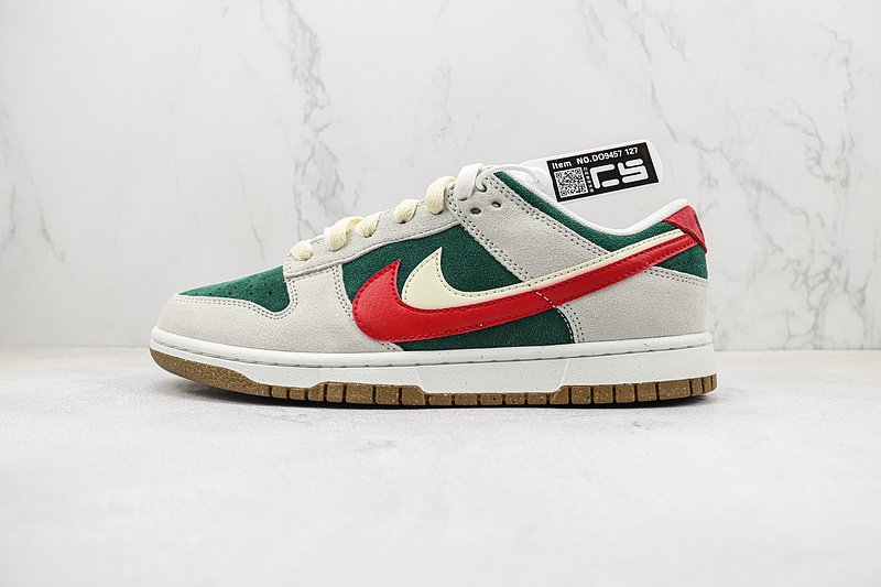 Nike Dunk Low 85 Double Swoosh "Grey/Green/Red" фото № 2