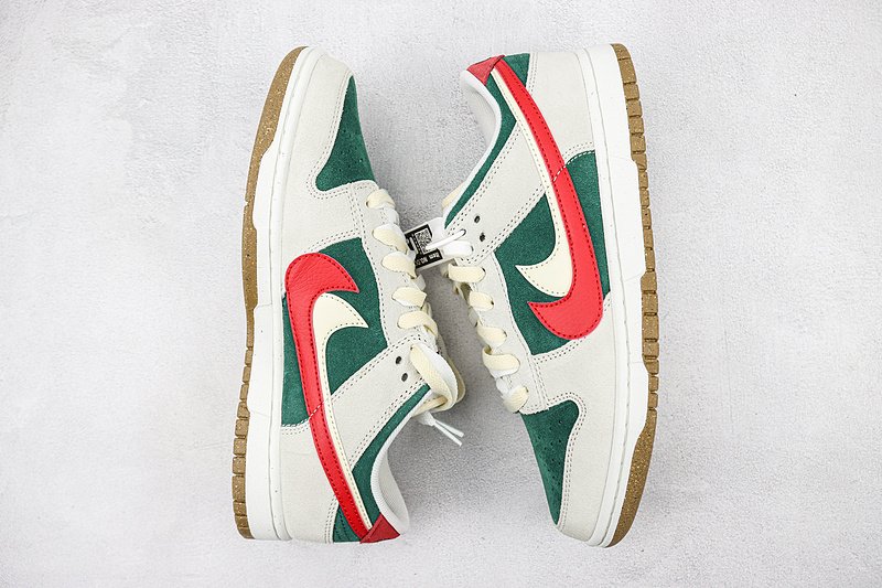Nike Dunk Low 85 Double Swoosh "Grey/Green/Red" фото № 7