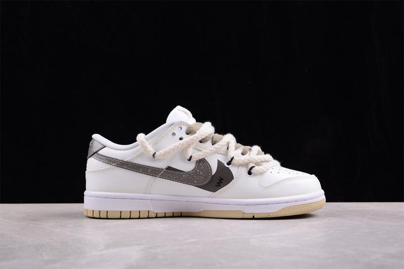 Nike Dunk Low Rope Laces Double Swoosh "Ivory White" фото № 7