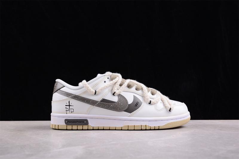 Nike Dunk Low Rope Laces Double Swoosh "Ivory White" фото № 6