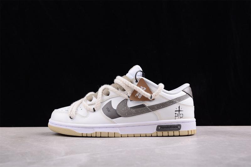 Nike Dunk Low Rope Laces Double Swoosh "Ivory White" фото № 2